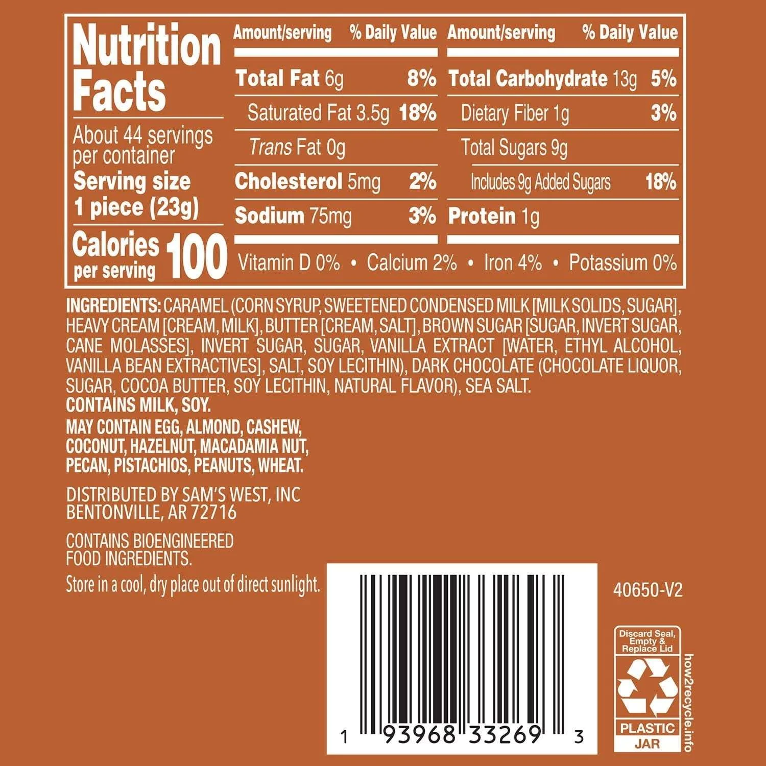 Member's Mark Dark Chocolate Soft Sea Salt Caramels, 36 oz. - Image 4