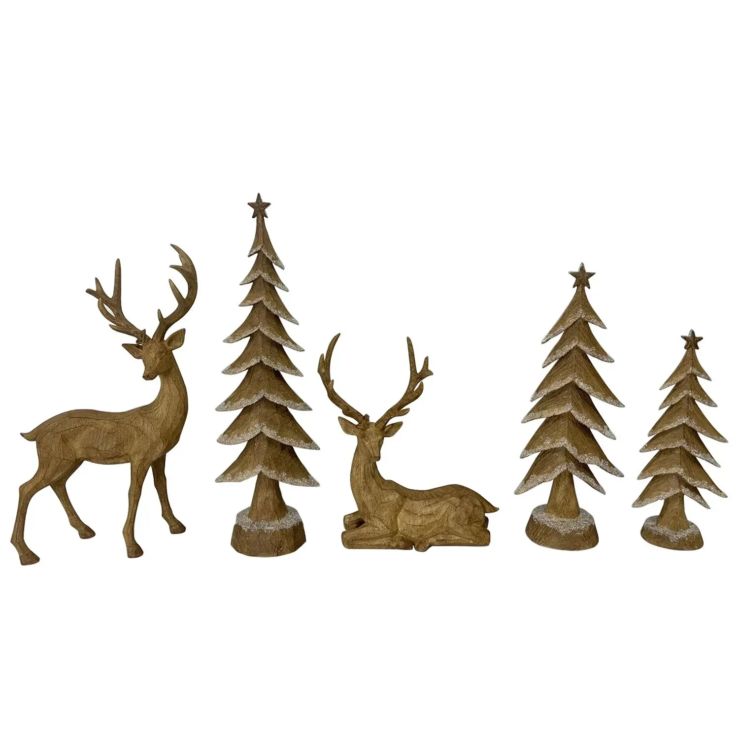 Member's Mark Deer and Tree Décor, Set of 5 - Image 3