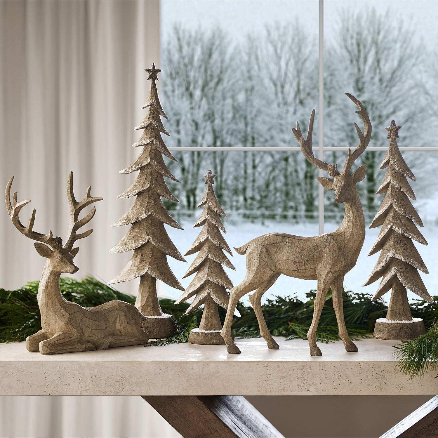 Member's Mark Deer and Tree Décor, Set of 5 - Image 4
