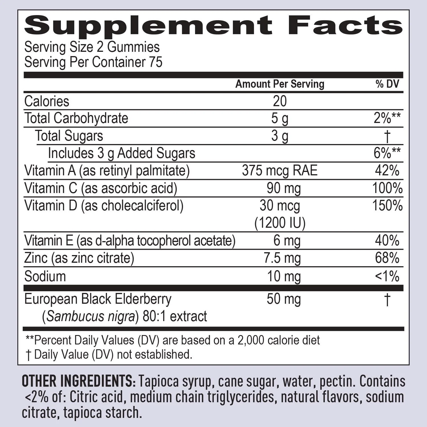 Member's Mark Elderberry Immune Health Gummies, 150 ct. - Image 2