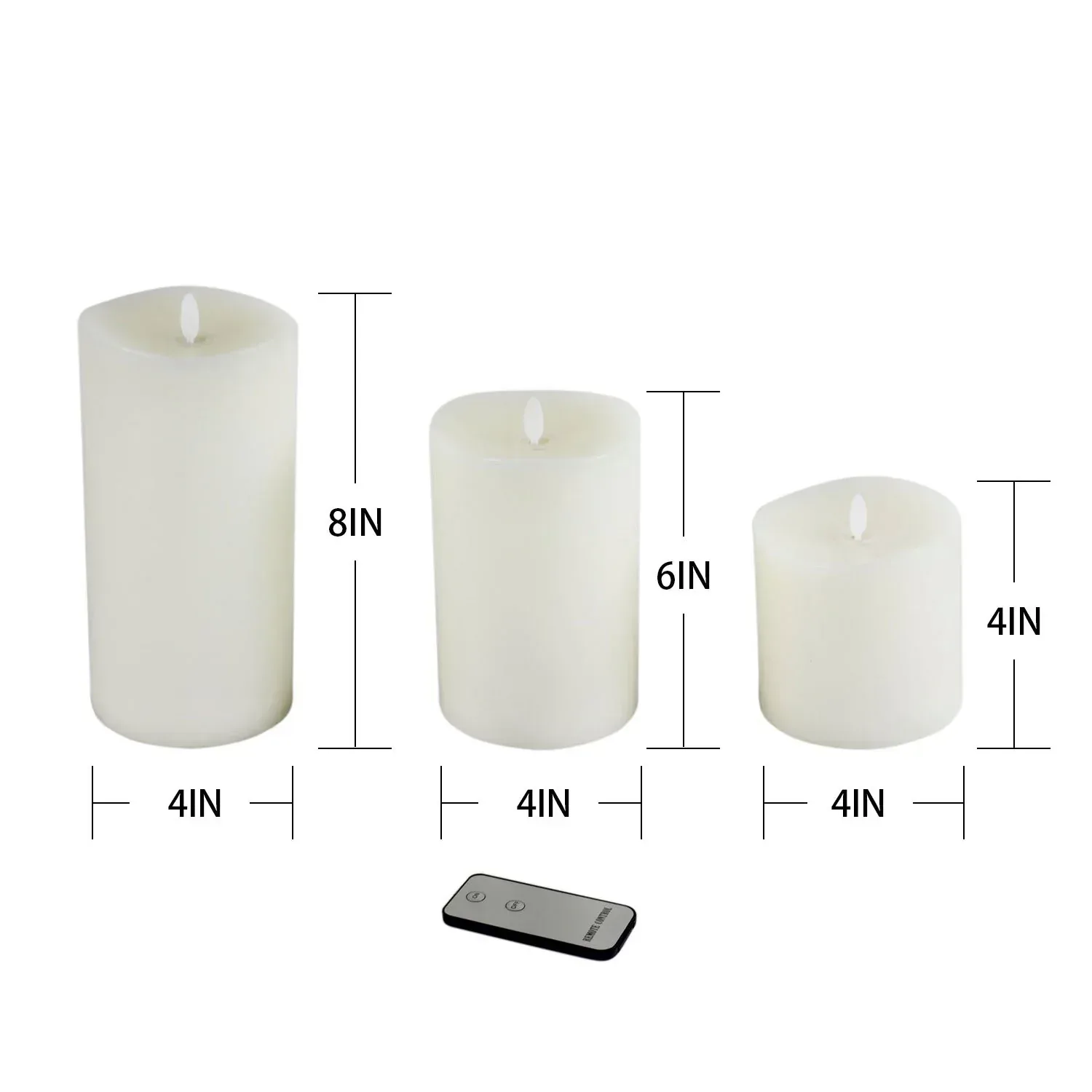 Member's Mark Flameless Moving LED Wax Candles, 3 pc. - Image 4