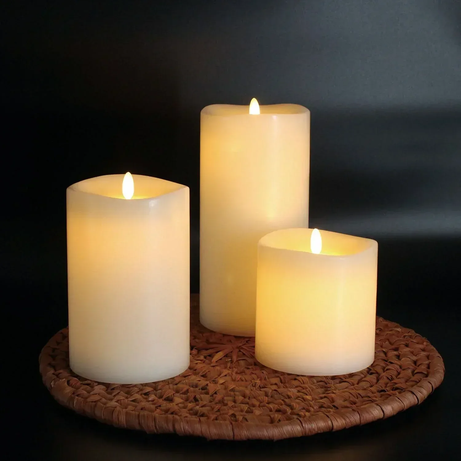 Member's Mark Flameless Moving LED Wax Candles, 3 pc. - Image 2