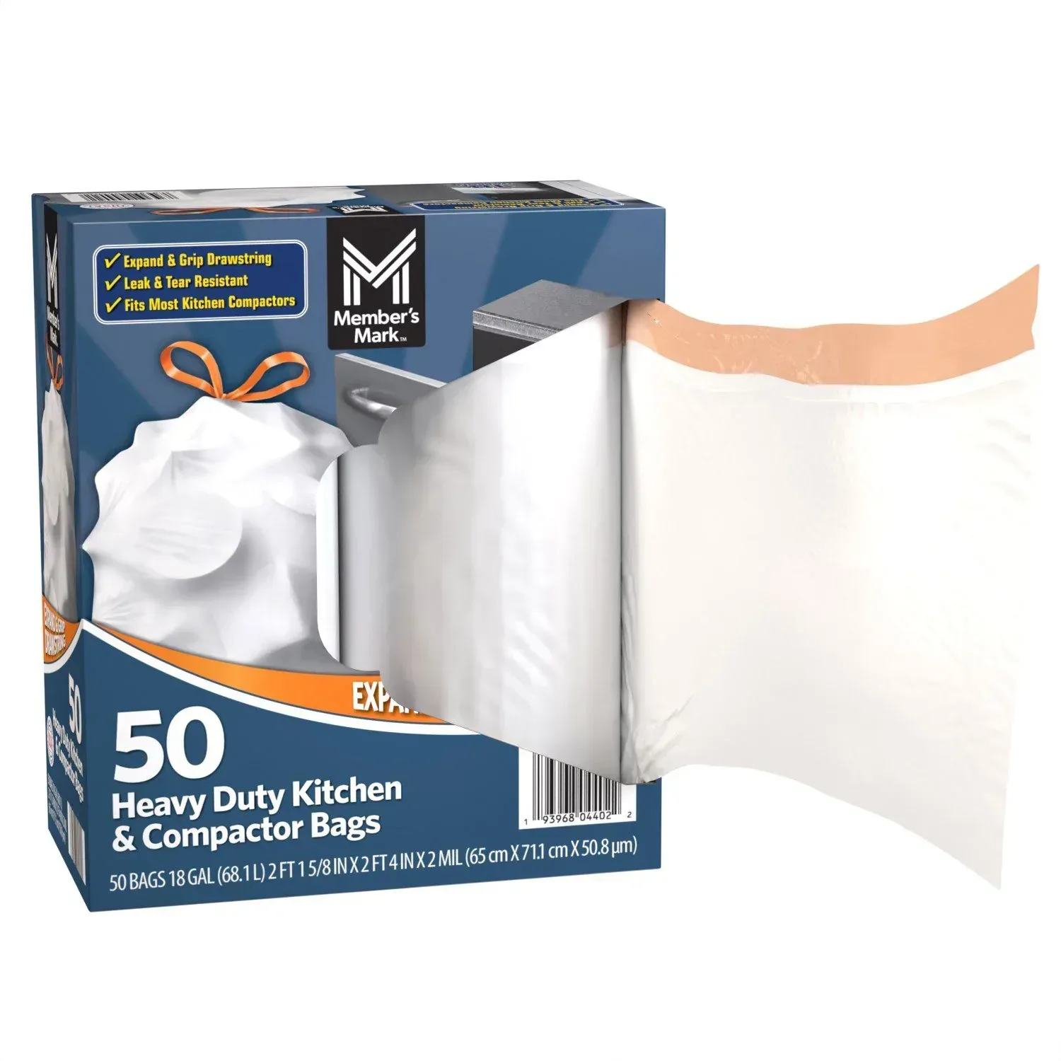 Member's Mark Heavy Duty 18-Gallon Kitchen & Compactor Trash Bags, 50 ct. - Image 2