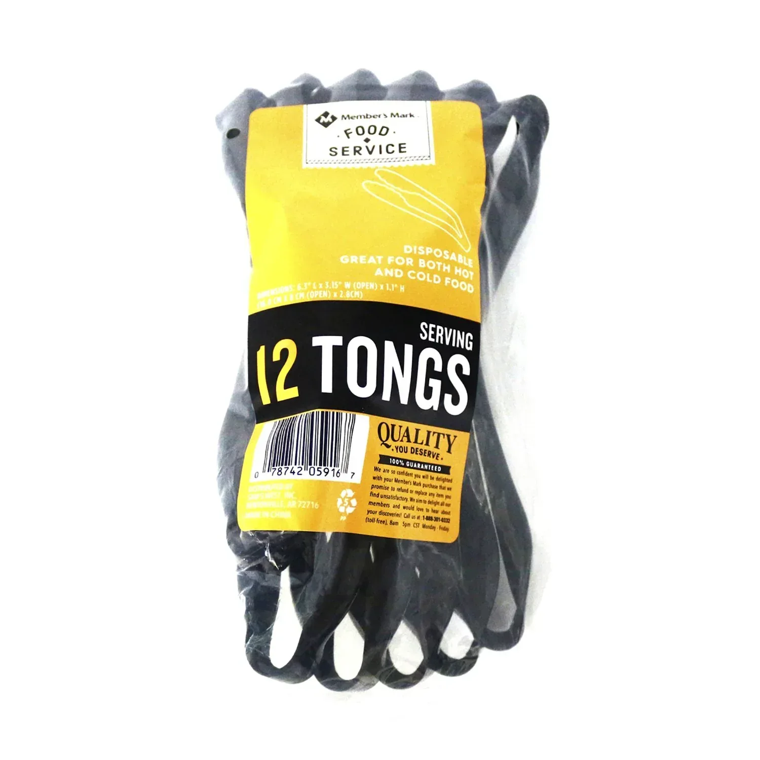 Member's Mark Heavyweight Plastic Serving Tongs 12 ct. - Image 2