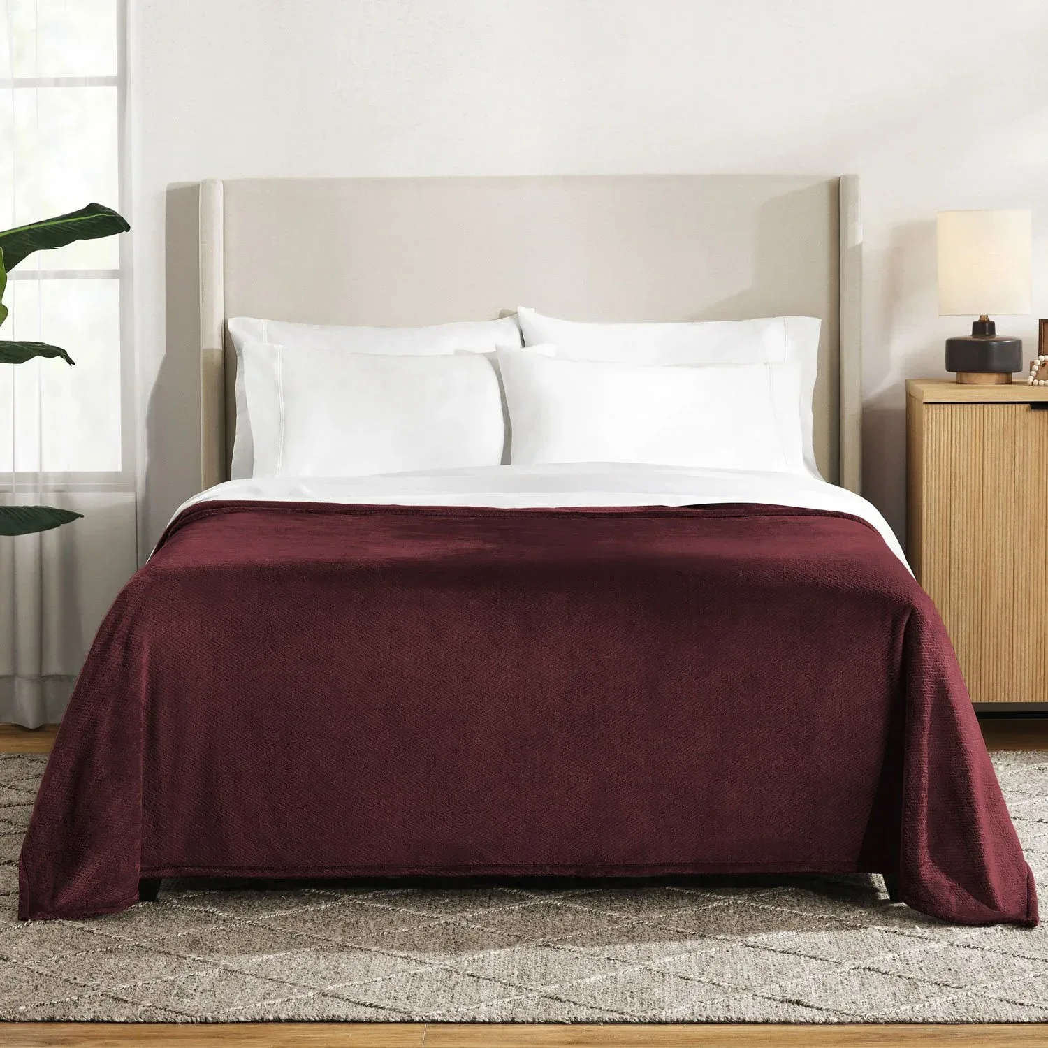 Member's Mark Herringbone Velvet Plush Blanket