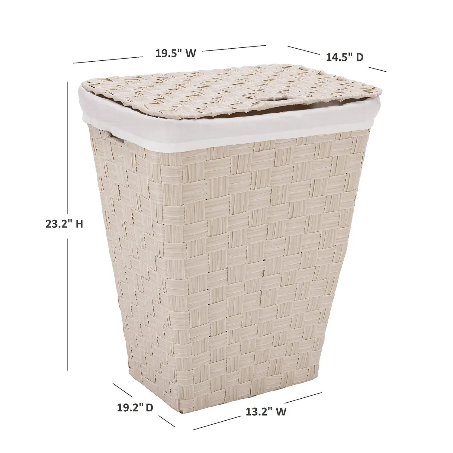 Member's Mark Laundry Hamper, 19.5” W x 14.5” D x 23.2" H - Image 12