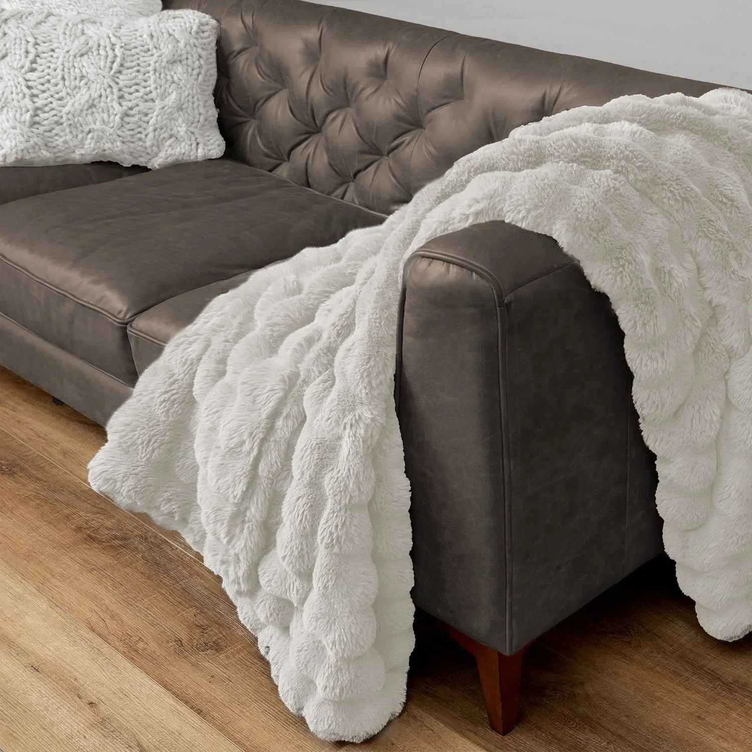 Ashford Home Heavy Weight Ultra Fine Faux Fur Throw Blanket Throw, 60"x70" - Image 17