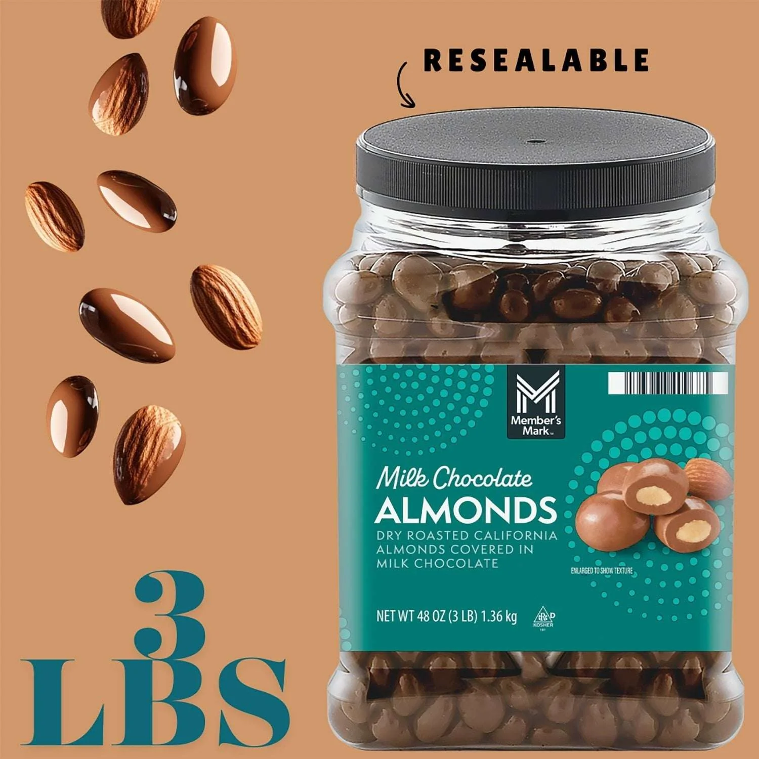 Member's Mark Milk Chocolate Almonds, 48 oz. - Image 4