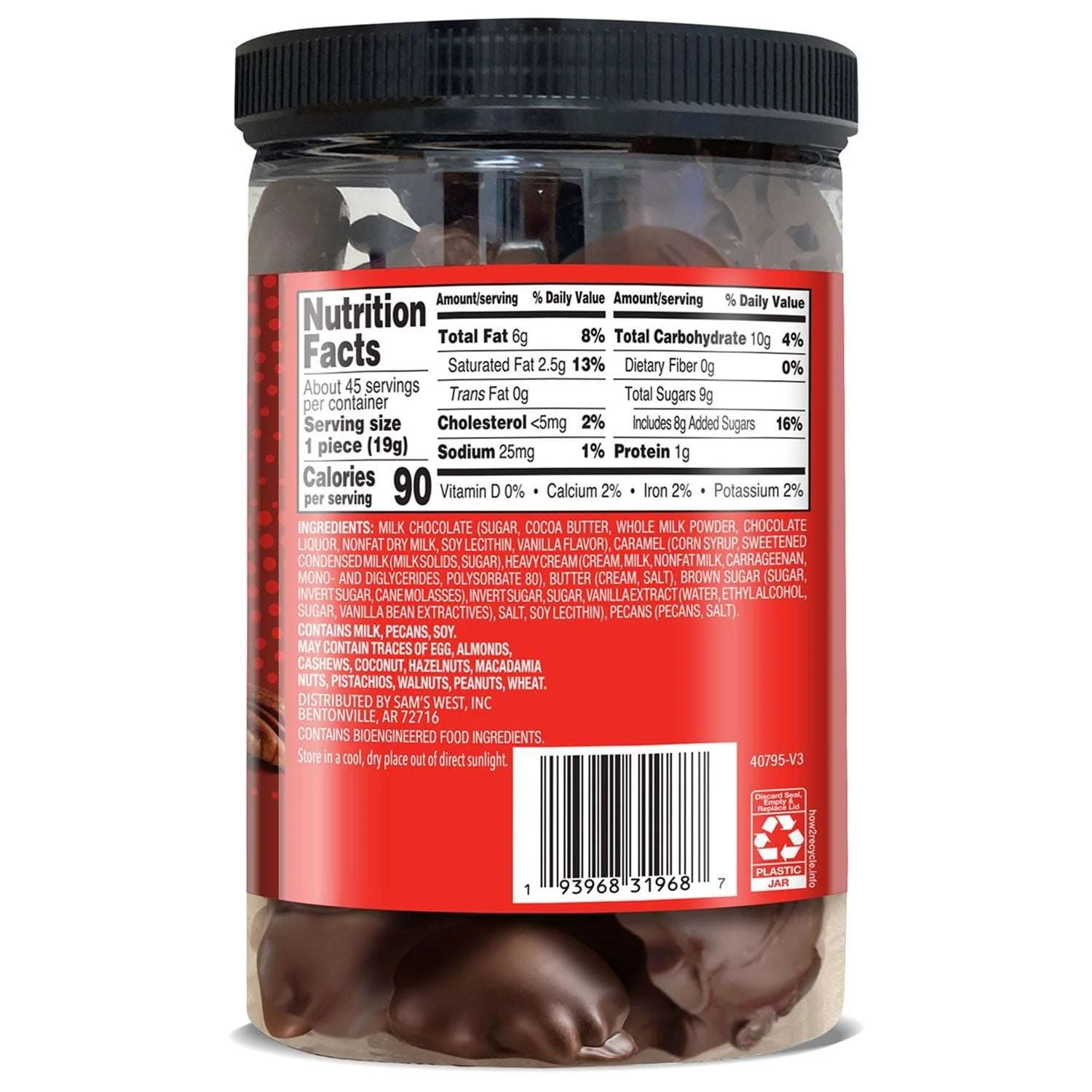 Member's Mark Milk Chocolate Pecan Caramel Clusters, 30.2 oz. - Image 4