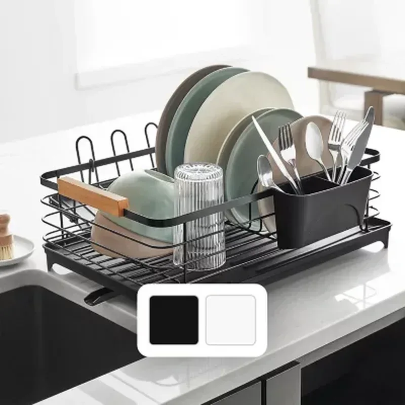 Member'S Mark Modern Dish Rack with Utensil Caddy and Glassware Holder, Assorted Colors - Image 6