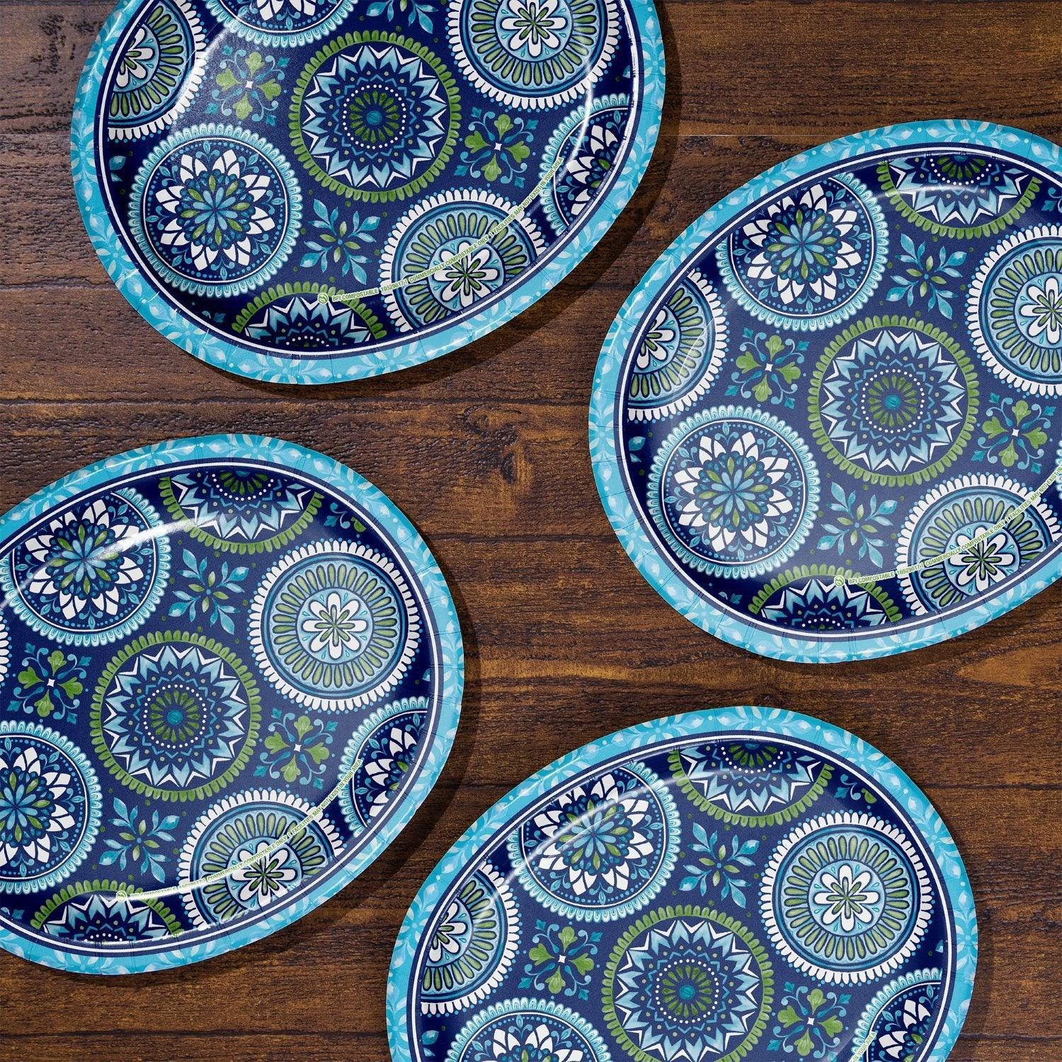 Member's Mark Mosaic Medallions Oval Paper Plates, 10" x 12", 50 ct. - Image 6