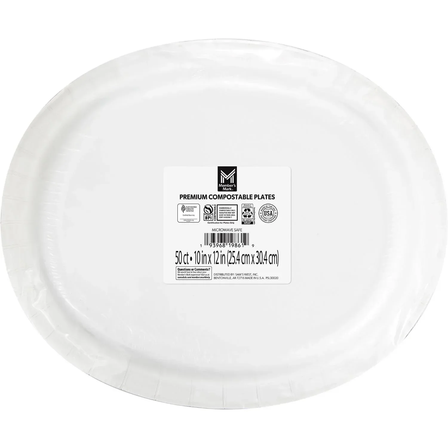 Member's Mark Mosaic Medallions Oval Paper Plates, 10" x 12", 50 ct. - Image 8