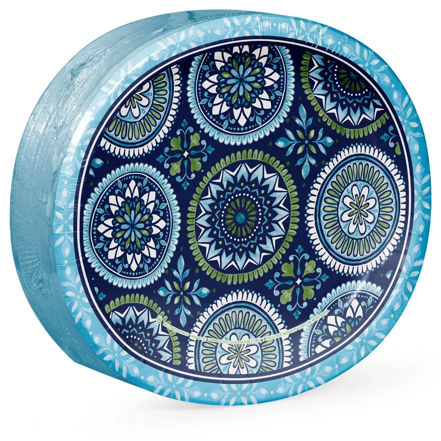 Member's Mark Mosaic Medallions Oval Paper Plates, 10" x 12", 50 ct. - Image 9