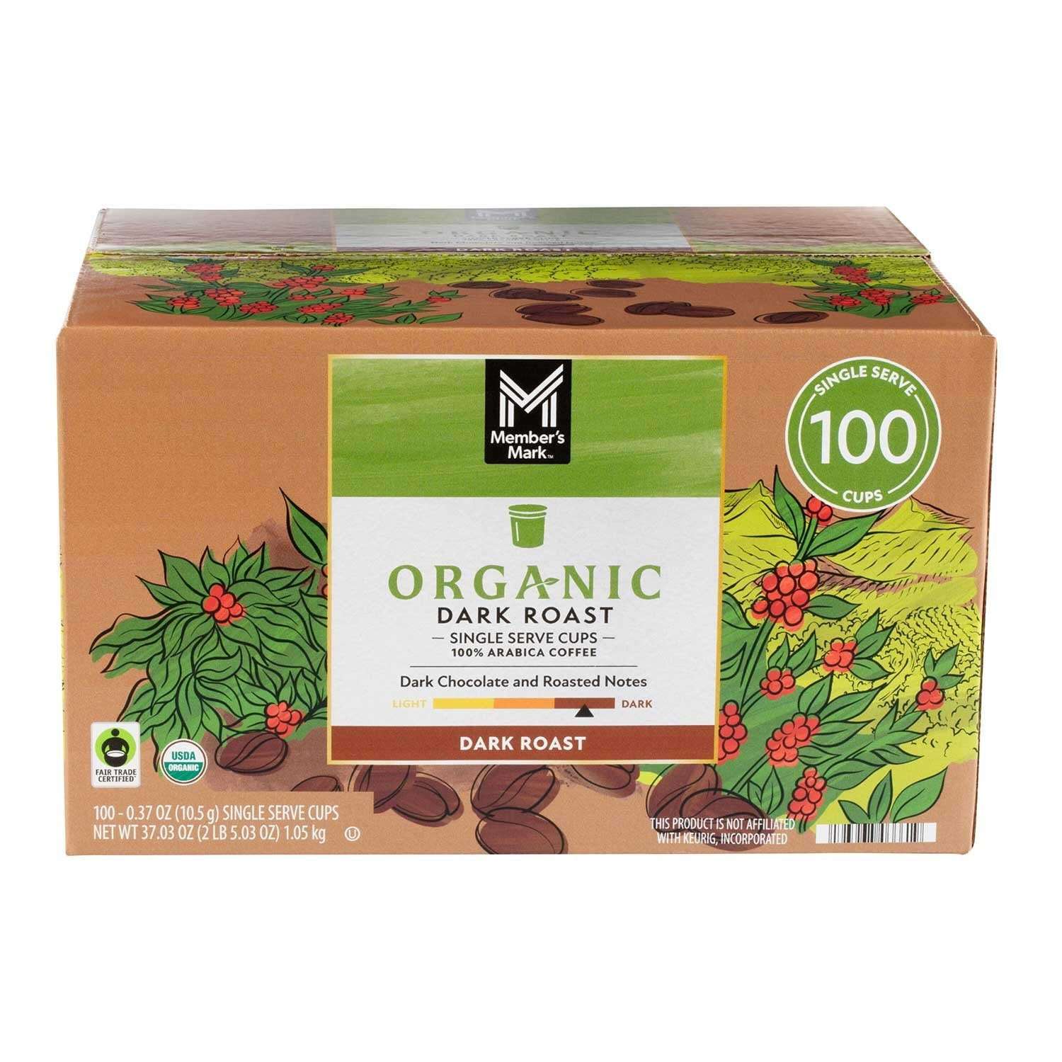 Member's Mark Organic Dark Roast Coffee Pods, 100 ct. - Image 7