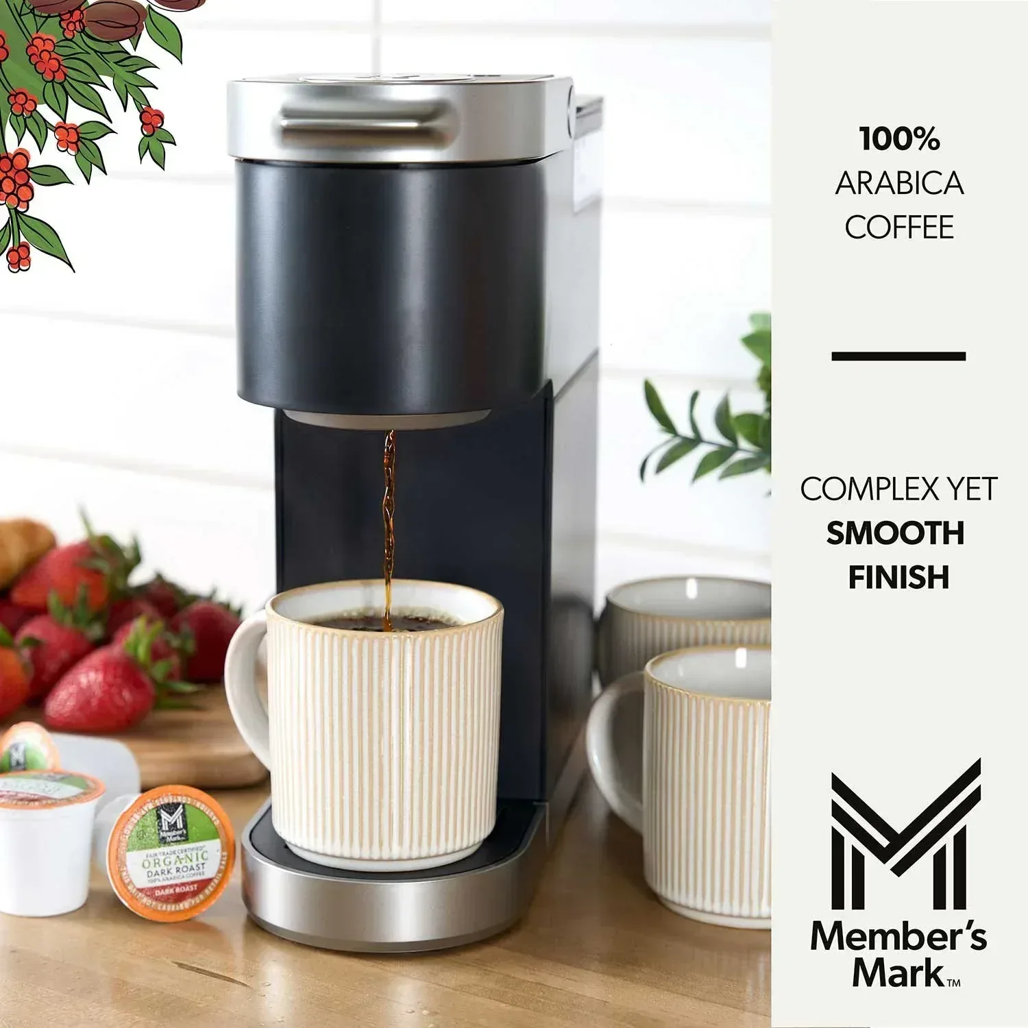 members mark organic dark roast coffee pods - Image 3