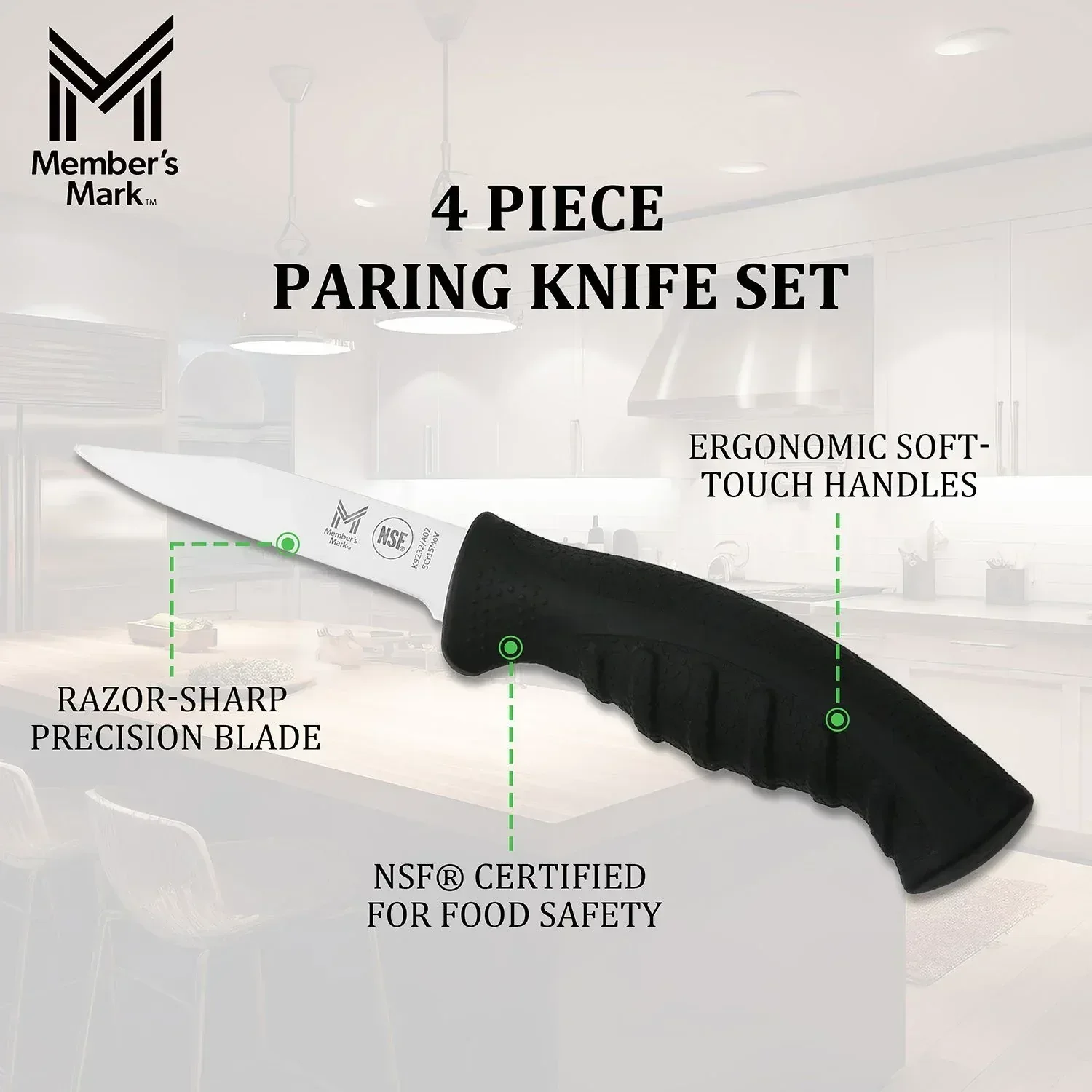 Member's Mark 3" and 3.25" Paring Knives, 4 pk. - Image 8