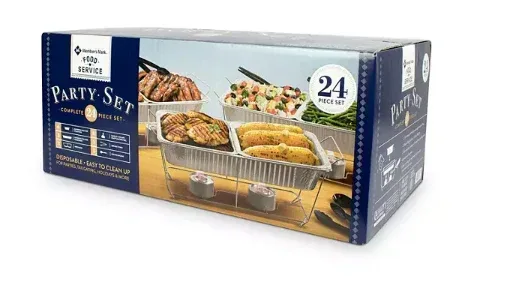 Member's Mark Party Set with 2-hour Safe Heat Chafing Fuel 24 ct. - Image 3