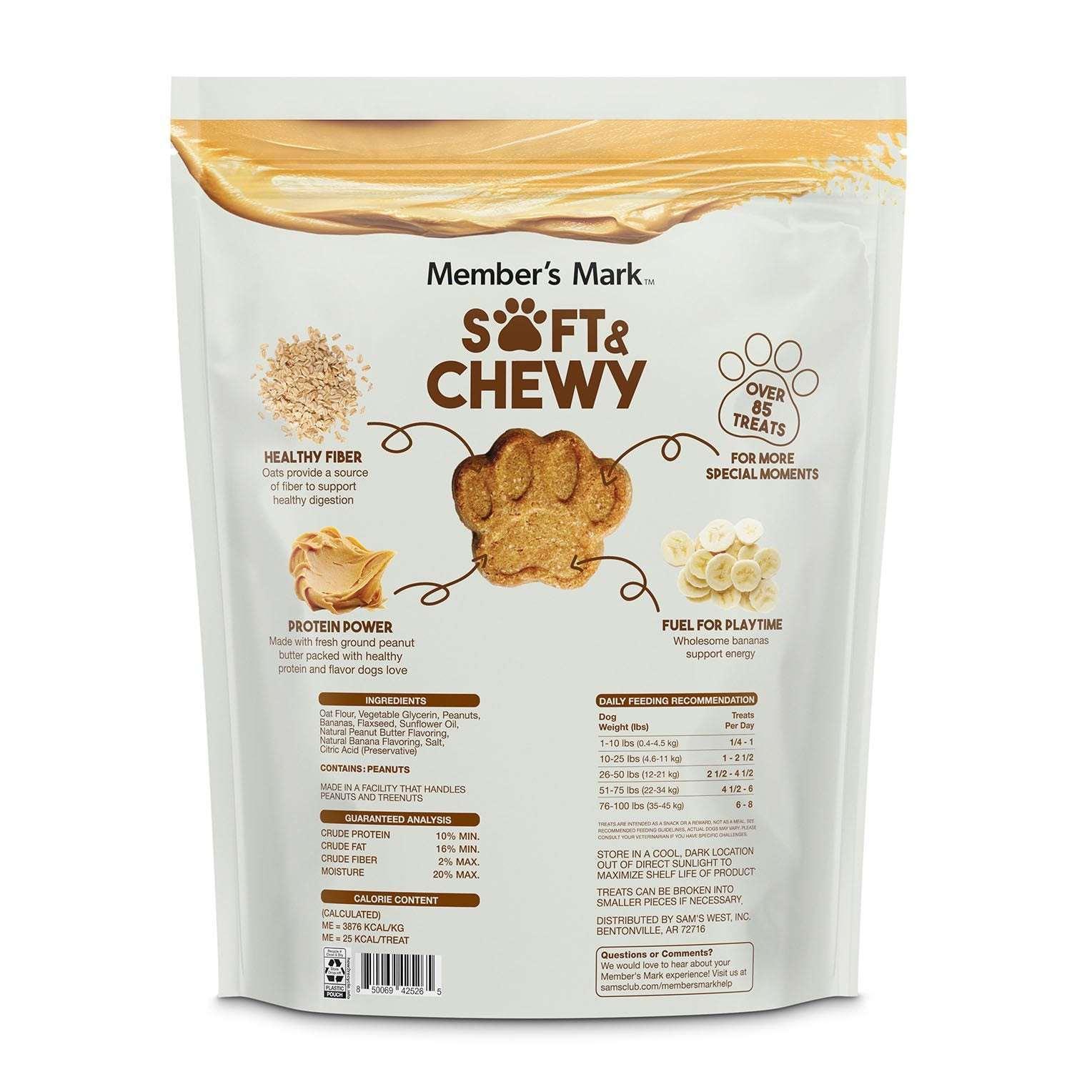 Member's Mark Peanut Butter & Banana Soft & Chewy Dog Treats, 3 lbs. - Image 10