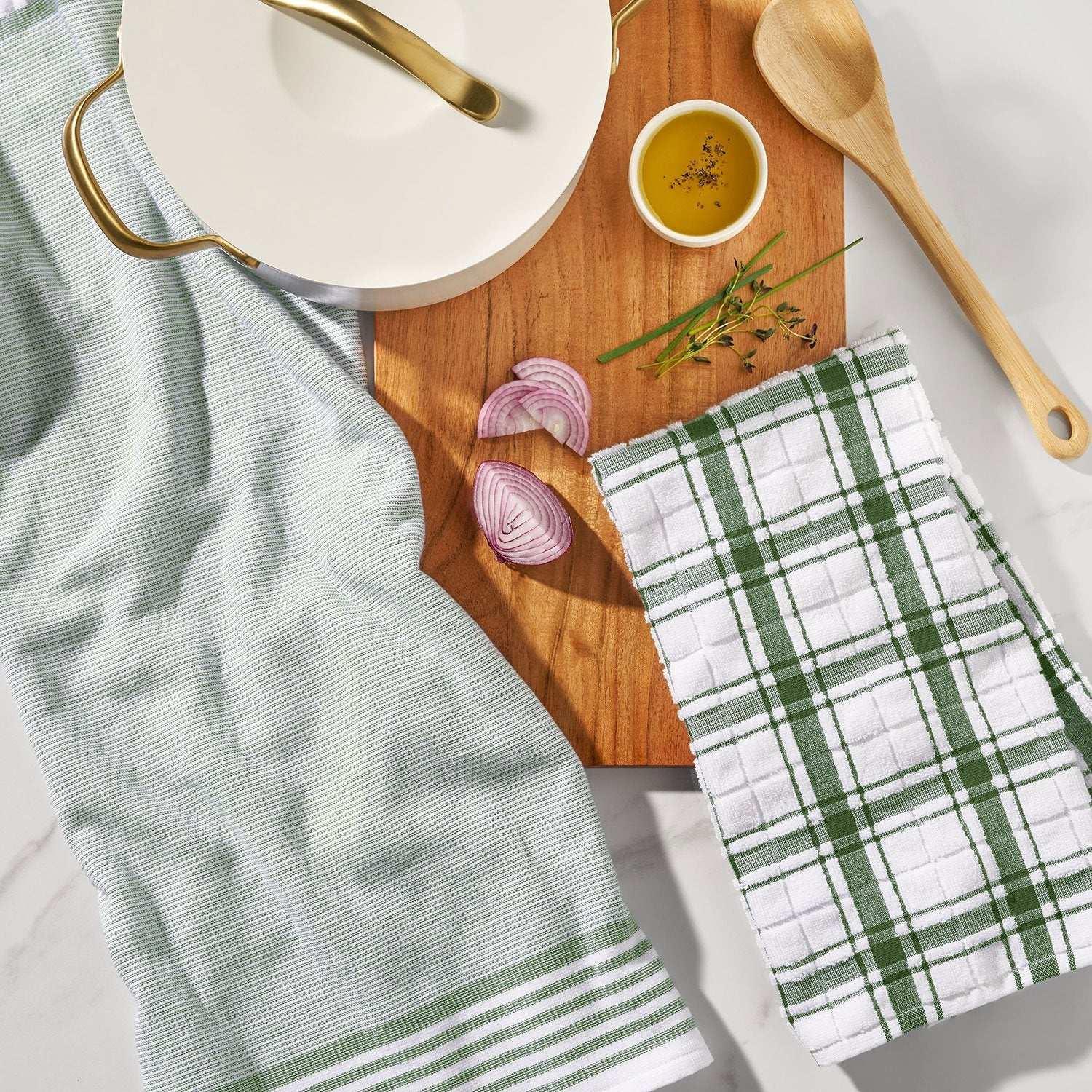 Member's Mark Plaid Leno 8 Piece Kitchen Towel Set, Choose Color - Image 13