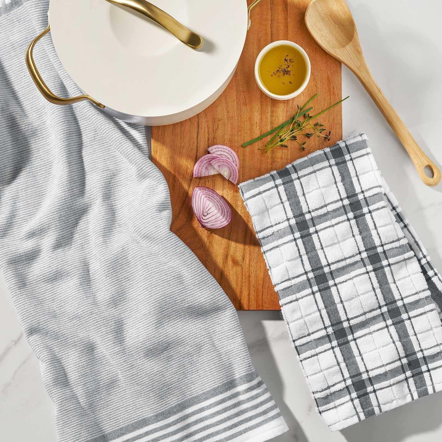 Member's Mark Plaid Leno 8 Piece Kitchen Towel Set, Choose Color - Image 19