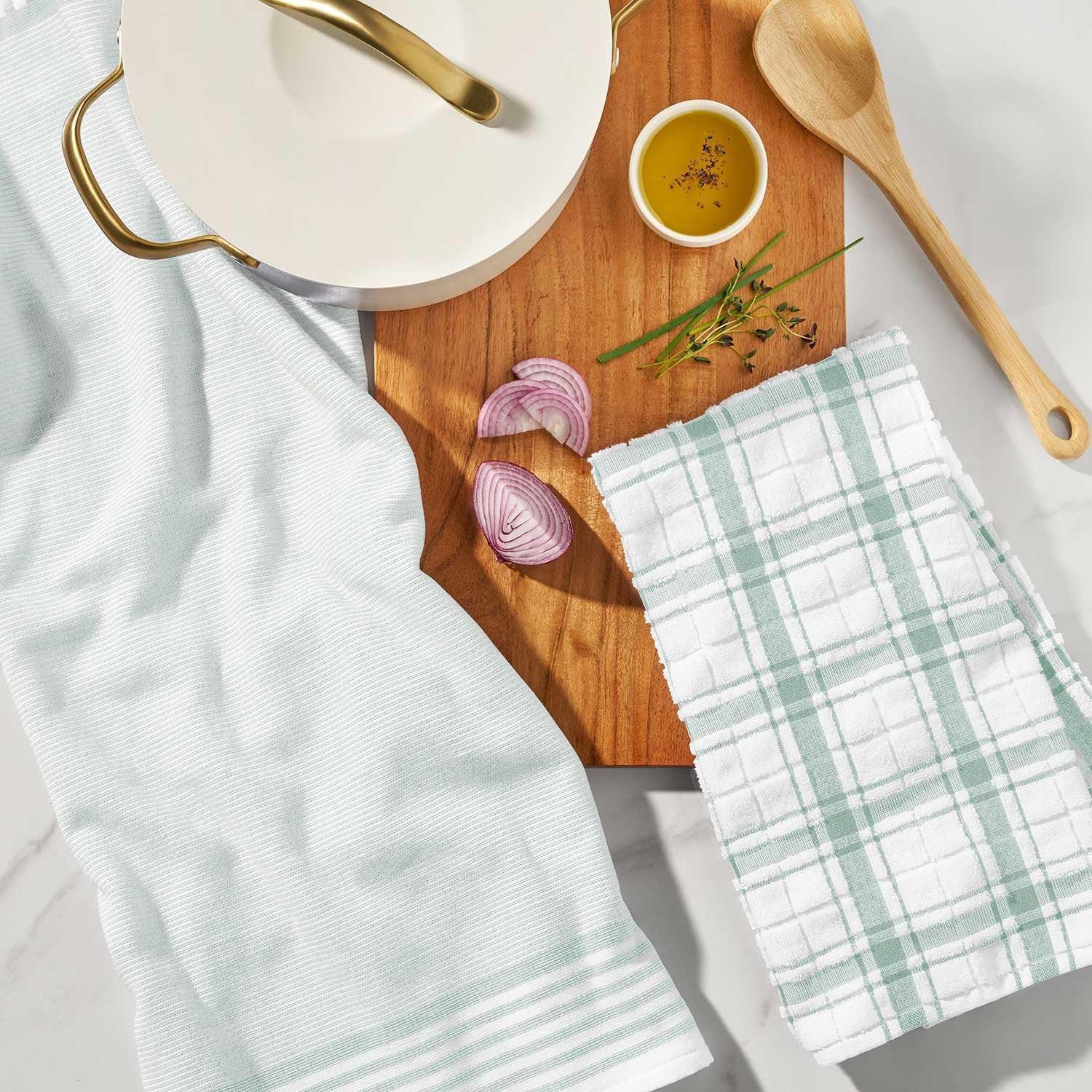 Member's Mark Plaid Leno 8 Piece Kitchen Towel Set, Choose Color - Image 23