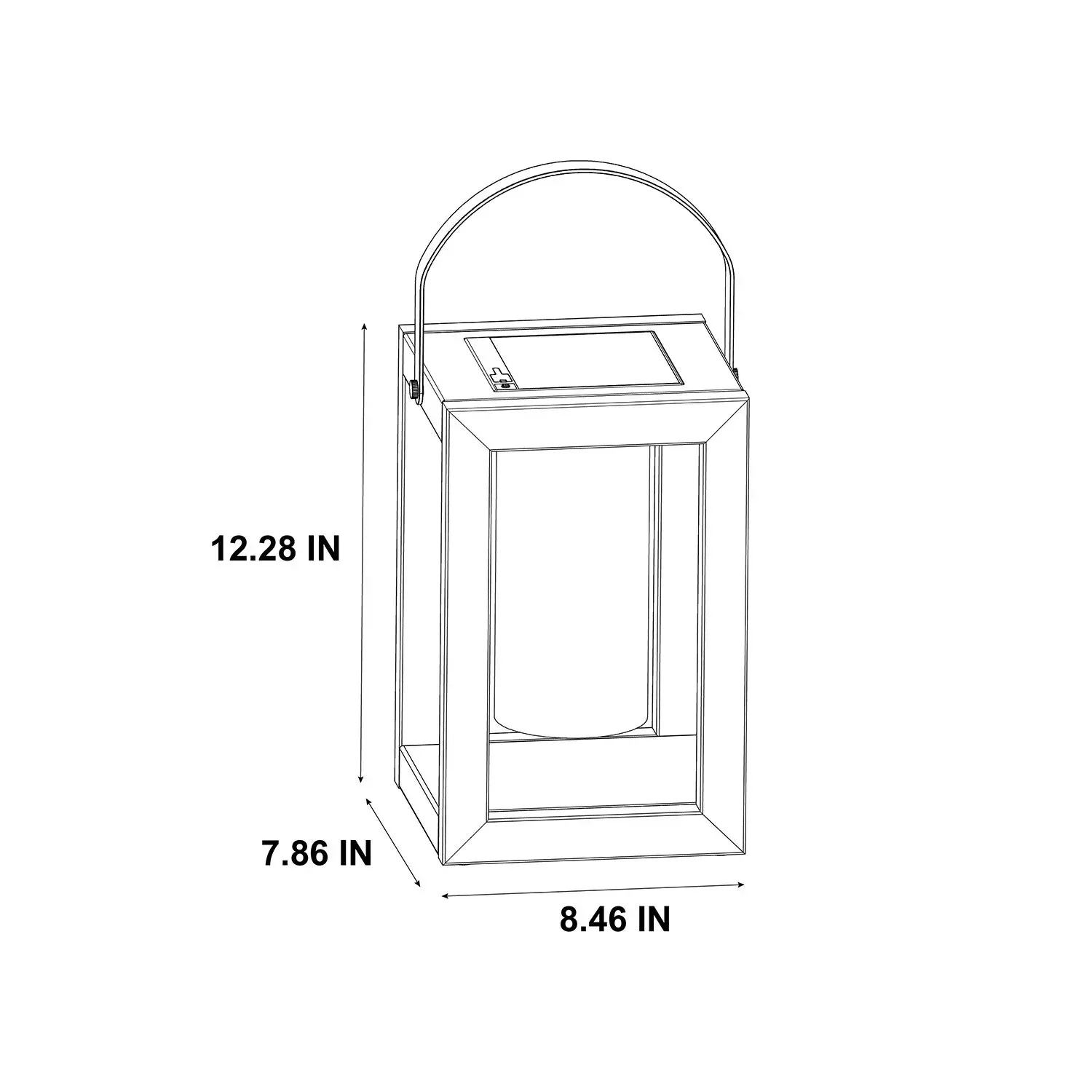 Member's Mark Porte LED Solar Table/Floor Lantern - Image 3