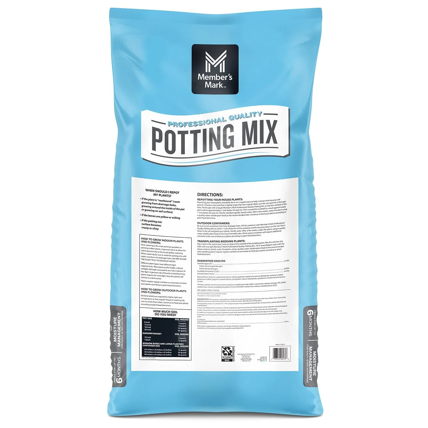 Member's Mark Potting Mix Planting Soil, 55 Quarts - Image 2