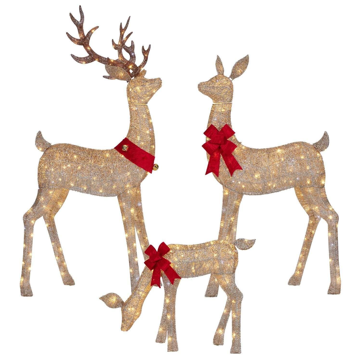 Member's Mark Pre-Lit Animated Deer Family, Set of 3 - Image 2