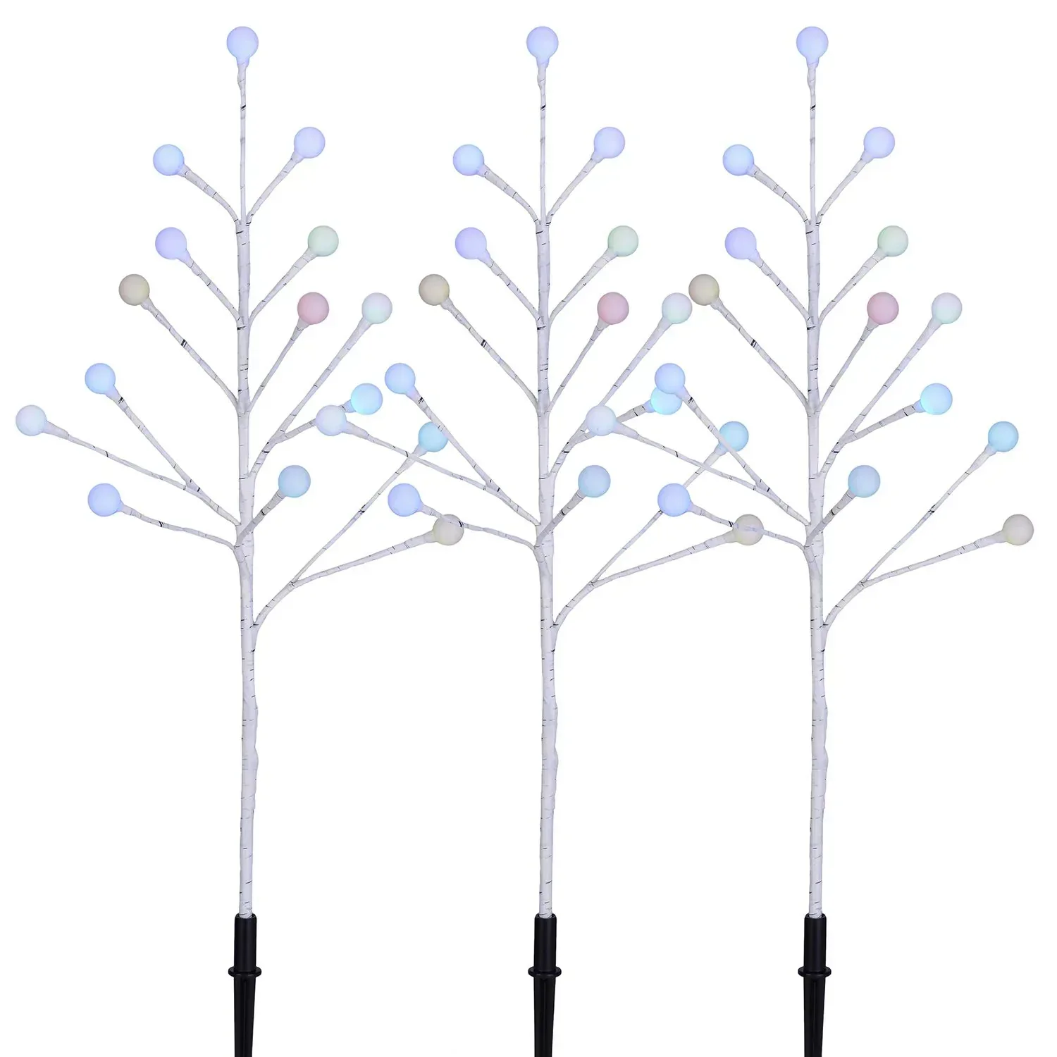 Member's Mark Pre-Lit Blossom Pathway Lights, Set of 3 - Image 2