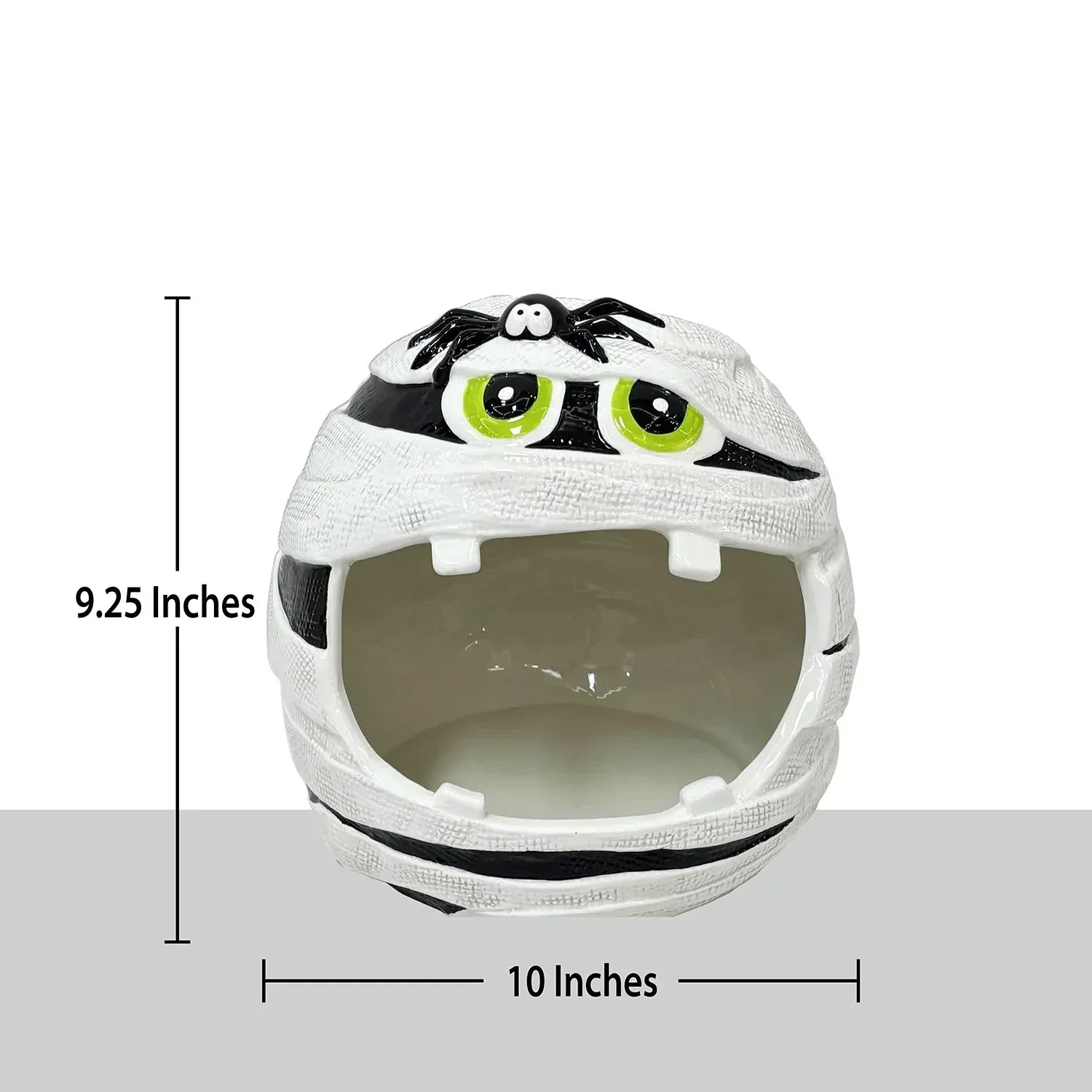 Member's Mark Pre-Lit Ceramic Mummy Halloween Candy Bowl - Image 2