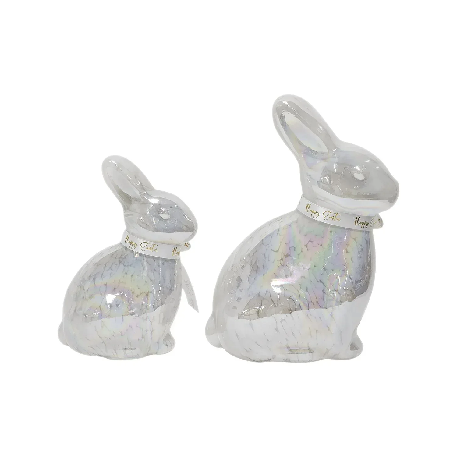 Member's Mark Pre-Lit Glass Bunny Décor, Set of 2 - Image 4