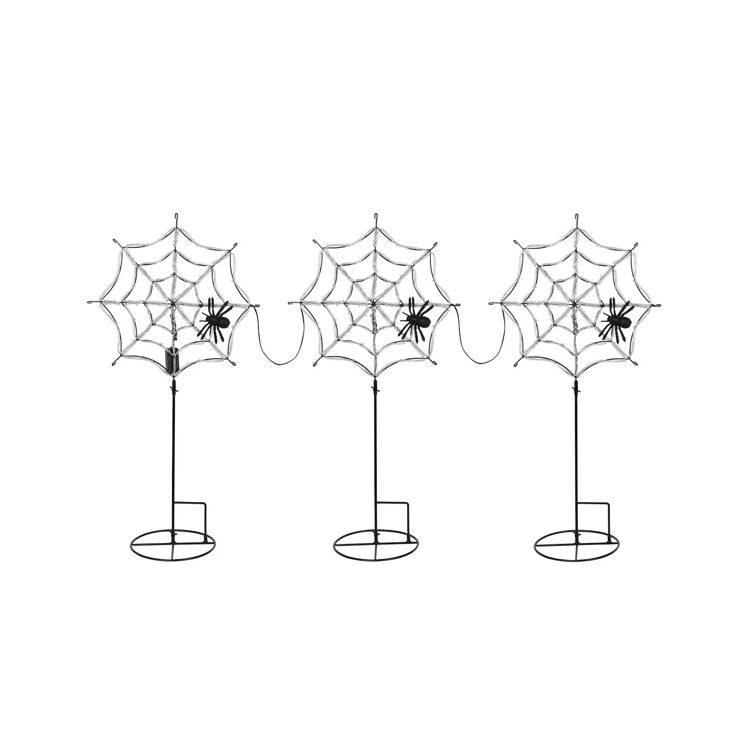 Member's Mark Pre-Lit Spiderweb Lawn Stakes, Set of 3 - Image 2