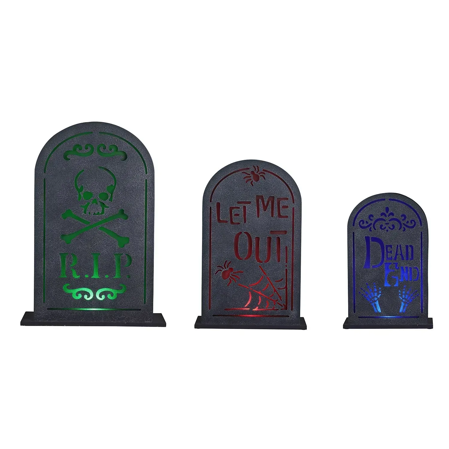Member's Mark Pre-Lit Tombstones, Set of 3 - Image 3