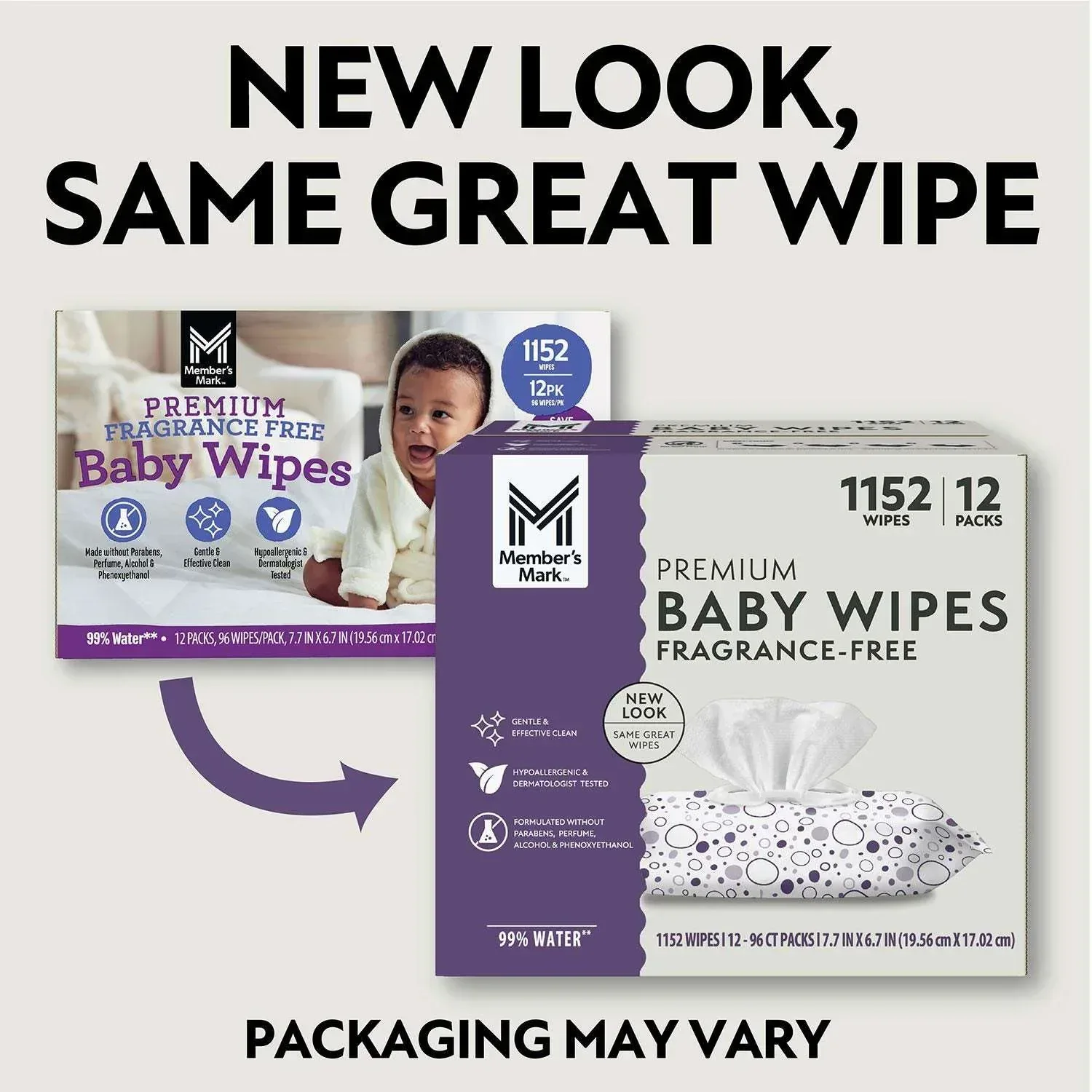 Member's Mark Premium Baby Wipes, Fragrance Free, 12 pk., 1152 Wipes - Image 8