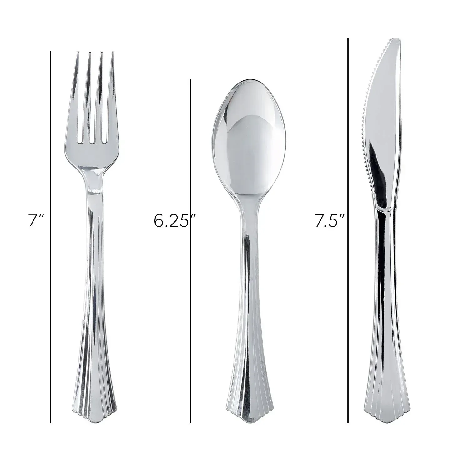 Member's Mark Premium Silver-Look Cutlery Combo 180 ct. - Image 2