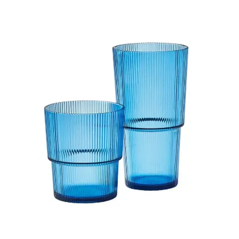 Member'S Mark Shatterproof 12-Piece Drinkware Set Ribbed (Assorted Colors) - Image 6