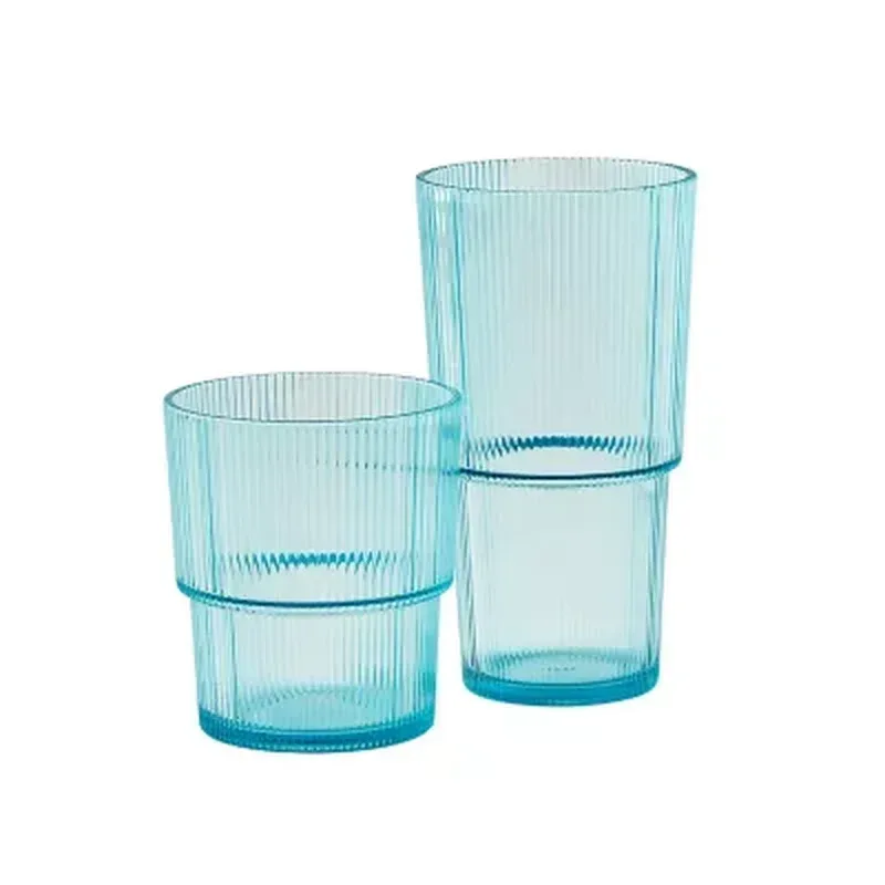 Member'S Mark Shatterproof 12-Piece Drinkware Set Ribbed (Assorted Colors) - Image 7