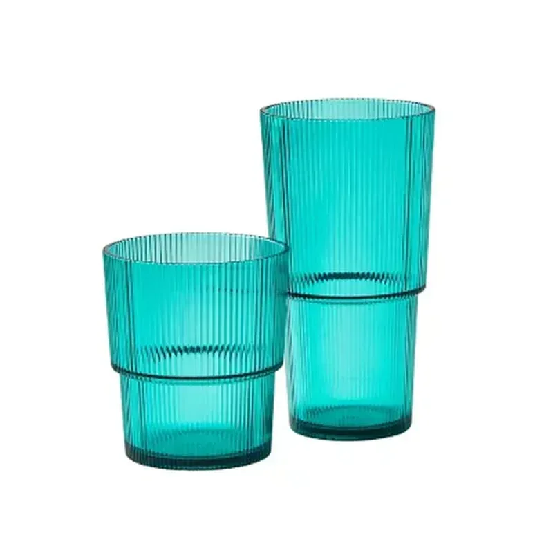 Member'S Mark Shatterproof 12-Piece Drinkware Set Ribbed (Assorted Colors) - Image 8