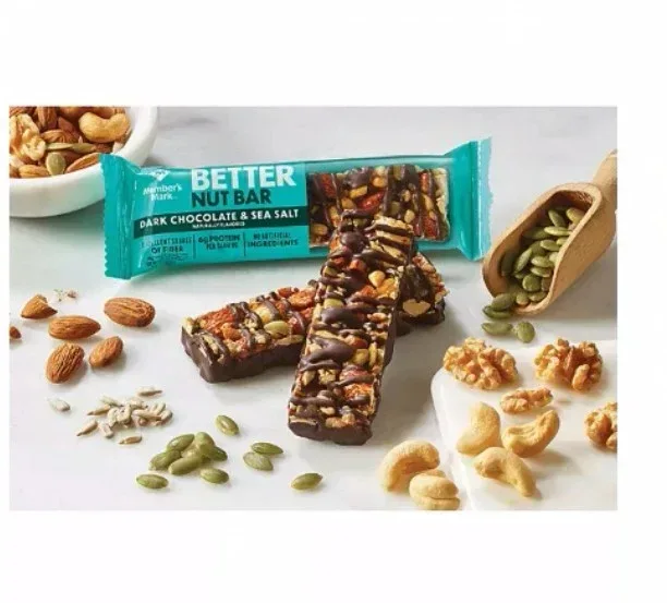 Member's Mark The Better Nut Bar, Dark Chocolate and Sea Salt, 24 ct. - Image 5