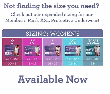 Member's Mark Total Protection Incontinence Underwear for Women - Choose Your Size - Image 2
