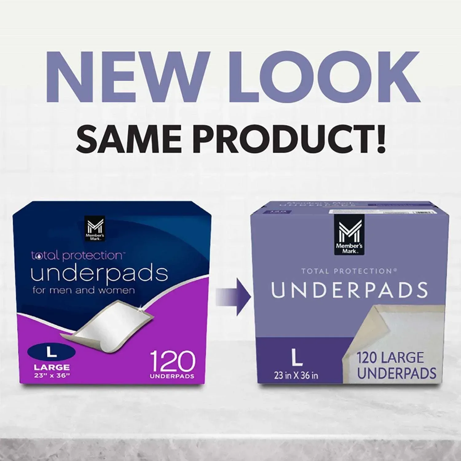 Member's Mark Total Protection Underpads, Large, 120 ct. - Image 2