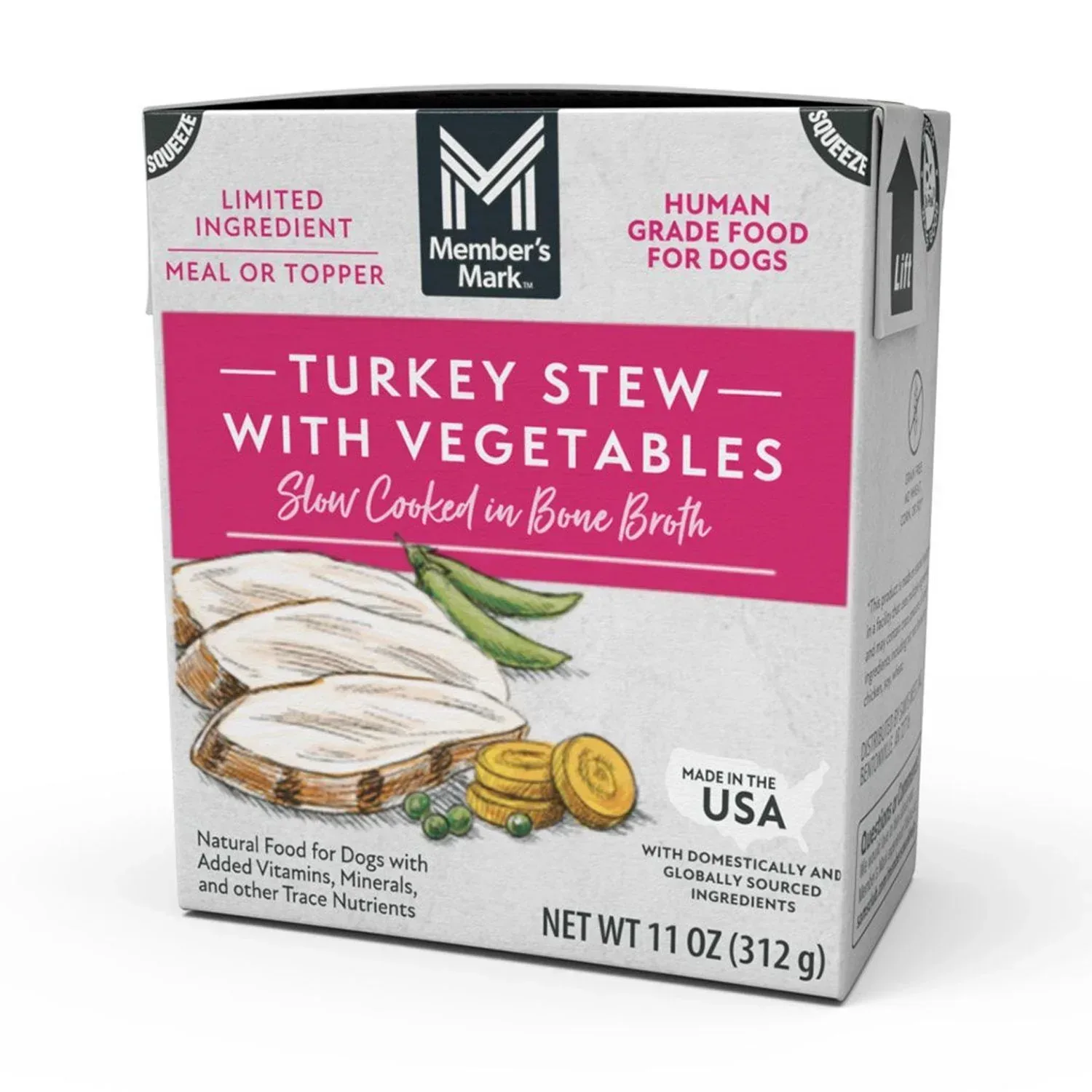 Member's Mark Turkey Stew with Vegetables Wet Dog Food, 11 oz., 24 boxes - Image 5