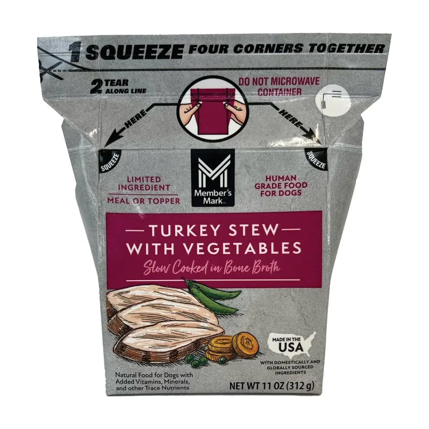 Member's Mark Turkey Stew with Vegetables Wet Dog Food, 11 oz., 24 boxes - Image 6
