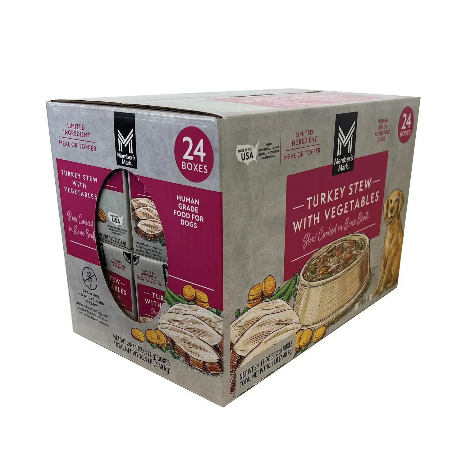 Member's Mark Turkey Stew with Vegetables Wet Dog Food, 11 oz., 24 boxes - Image 7