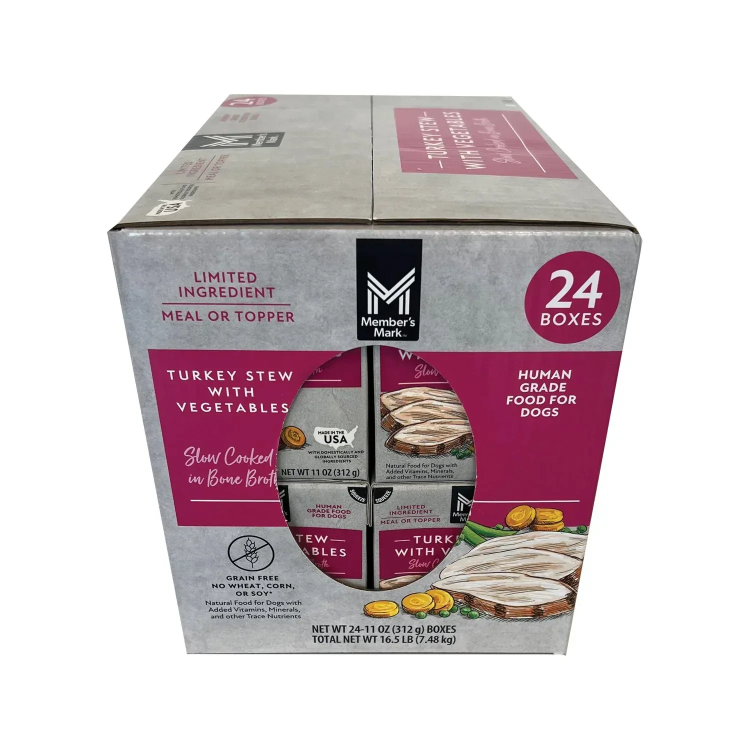 Member's Mark Turkey Stew with Vegetables Wet Dog Food, 11 oz., 24 boxes - Image 8