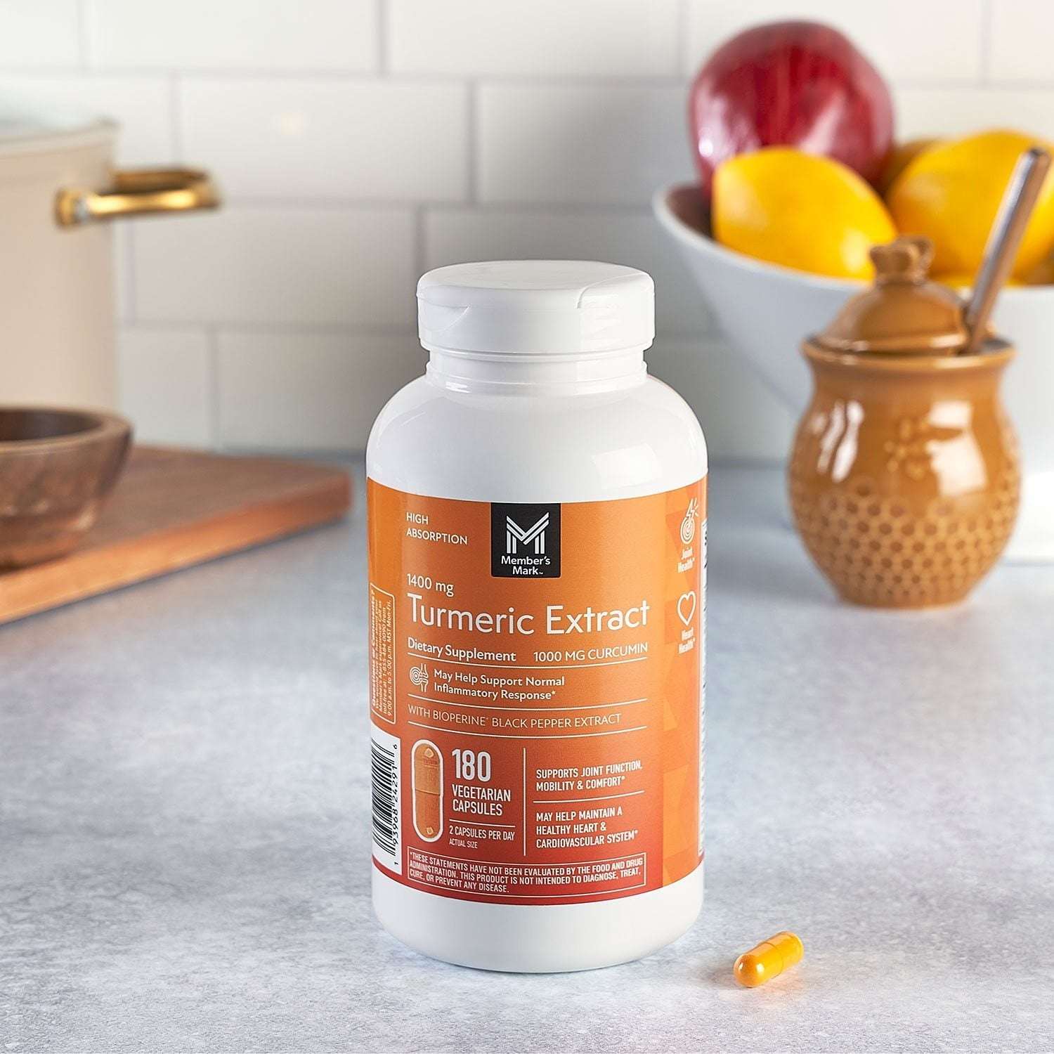 Member's Mark Turmeric Extract Dietary Supplement Capsules, 180 ct. - Image 5