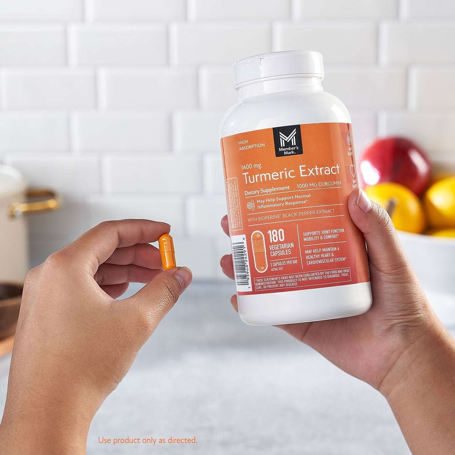 Member's Mark Turmeric Extract Dietary Supplement Capsules, 180 ct. - Image 6