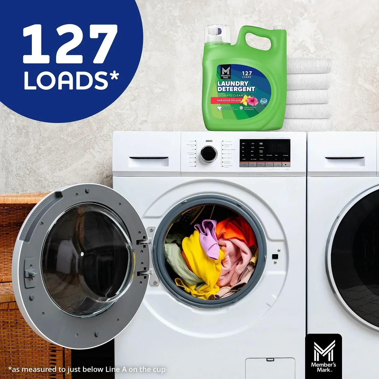 Member's Mark Ultimate Clean Liquid Laundry Detergent, Paradise Splash Scent 196 oz. - Image 3