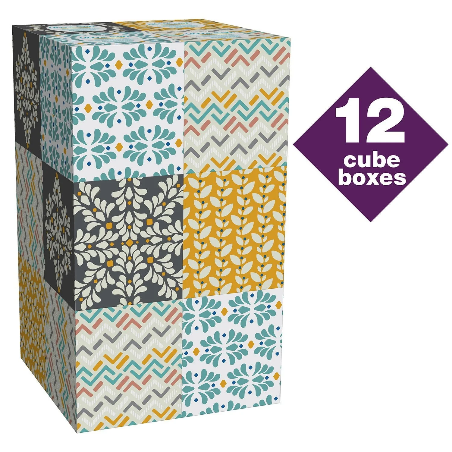 Member's Mark Ultra Soft 3-Ply Facial Tissues, Cube Boxes 80 tissues/box, 12 boxes - Image 2