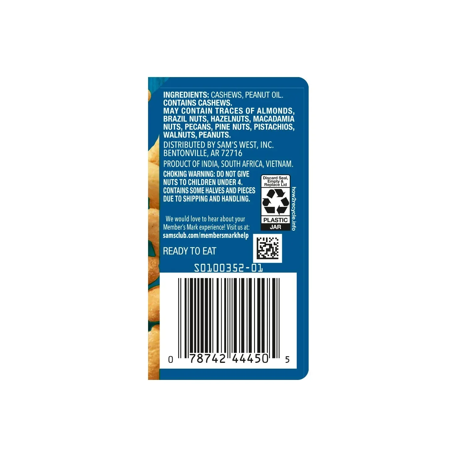 Member's Mark Unsalted Whole Cashews, 33 oz. - Image 5